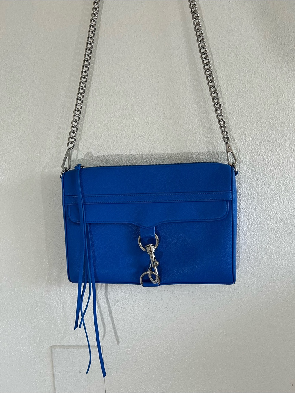 Rebecca Minkoff Blue Leather Chain Shoulder MAC Bag